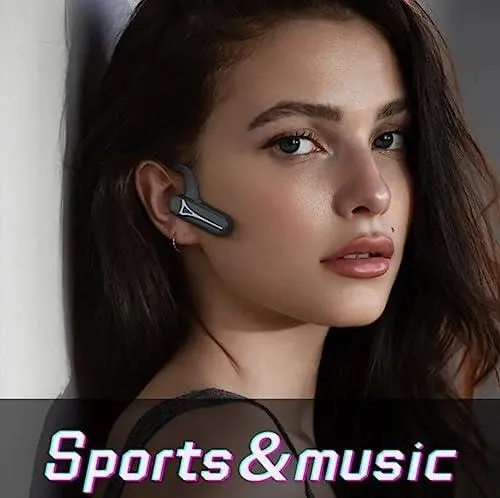 TUTT Sports Earphones Bluetooth Headphones with ENC Microphone Bone Conduction Wireless Headset for Workouts and Running, 10 Hours of Music, Casque sans fil à Conduction osseuse