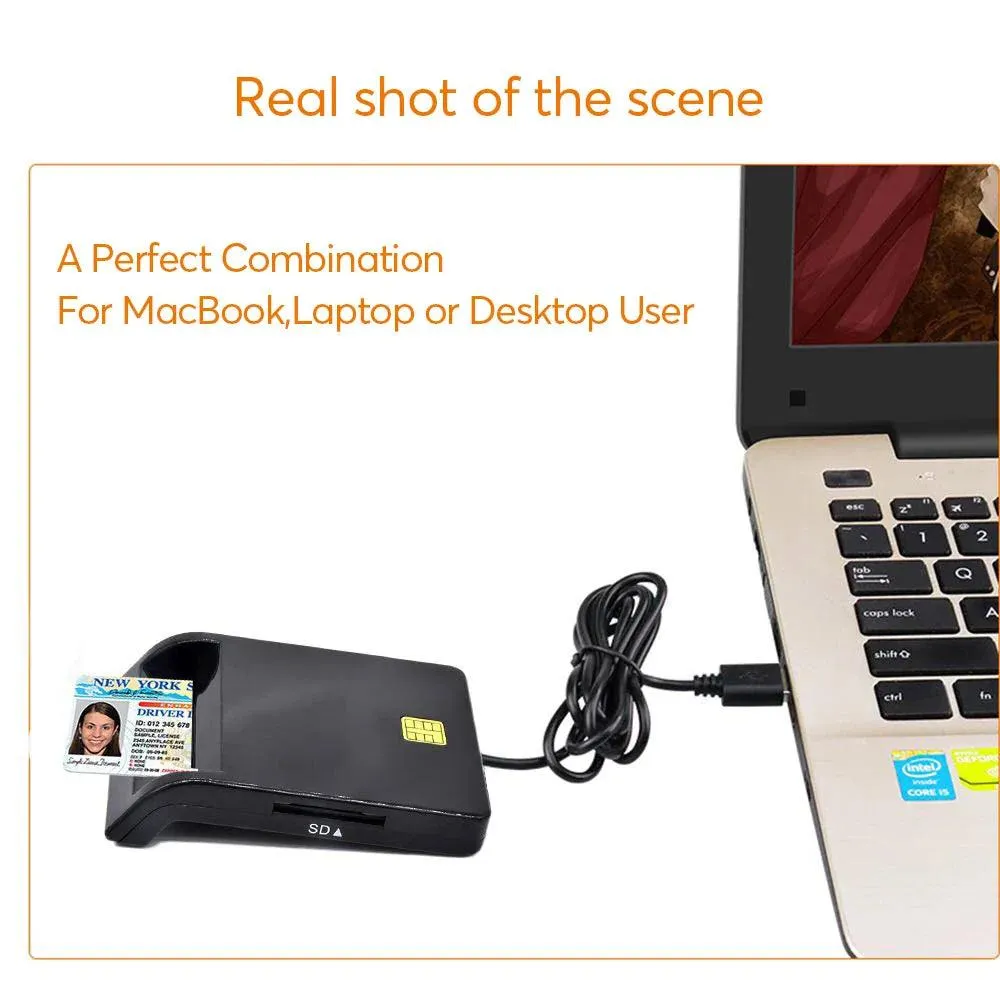 UTHAI X02 USB SIM Card Reader: Secure Bank Card Reader for Windows/Linux - Secure Transactions & Easy Setup