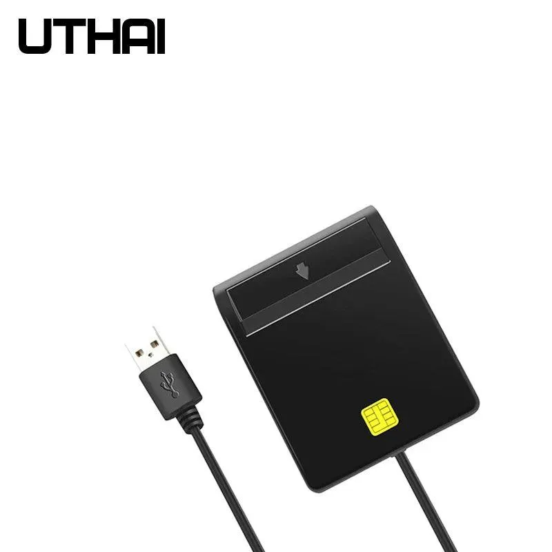 UTHAI X02 USB SIM Card Reader: Secure Bank Card Reader for Windows/Linux - Secure Transactions & Easy Setup