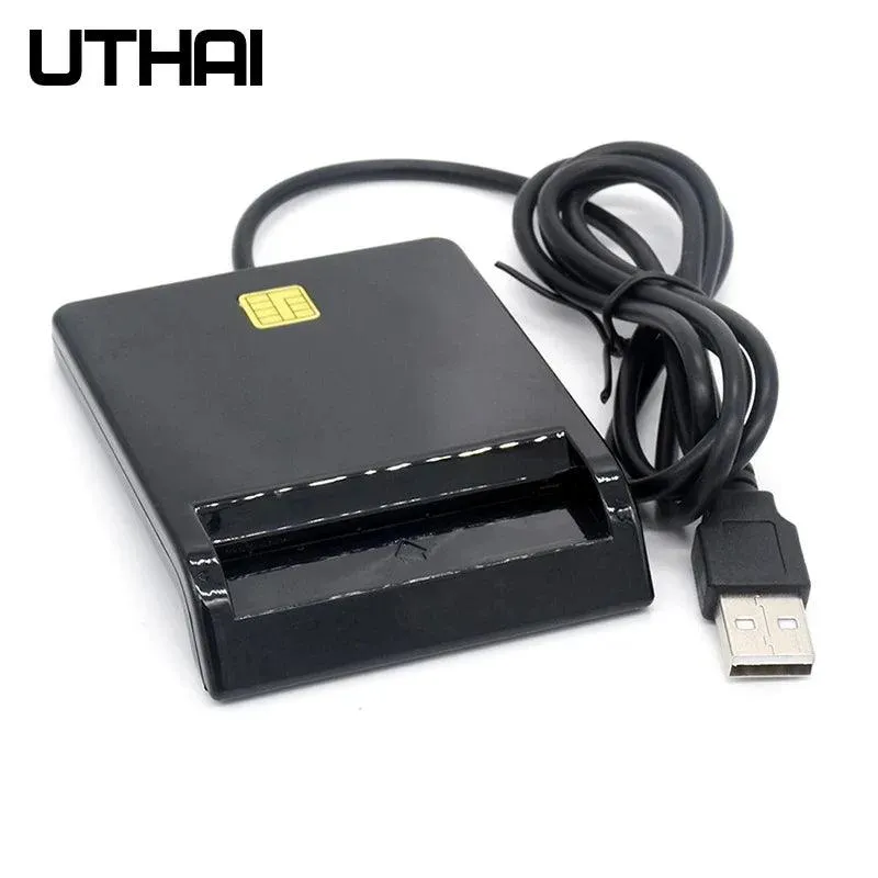 UTHAI X02 USB SIM Card Reader: Secure Bank Card Reader for Windows/Linux - Secure Transactions & Easy Setup