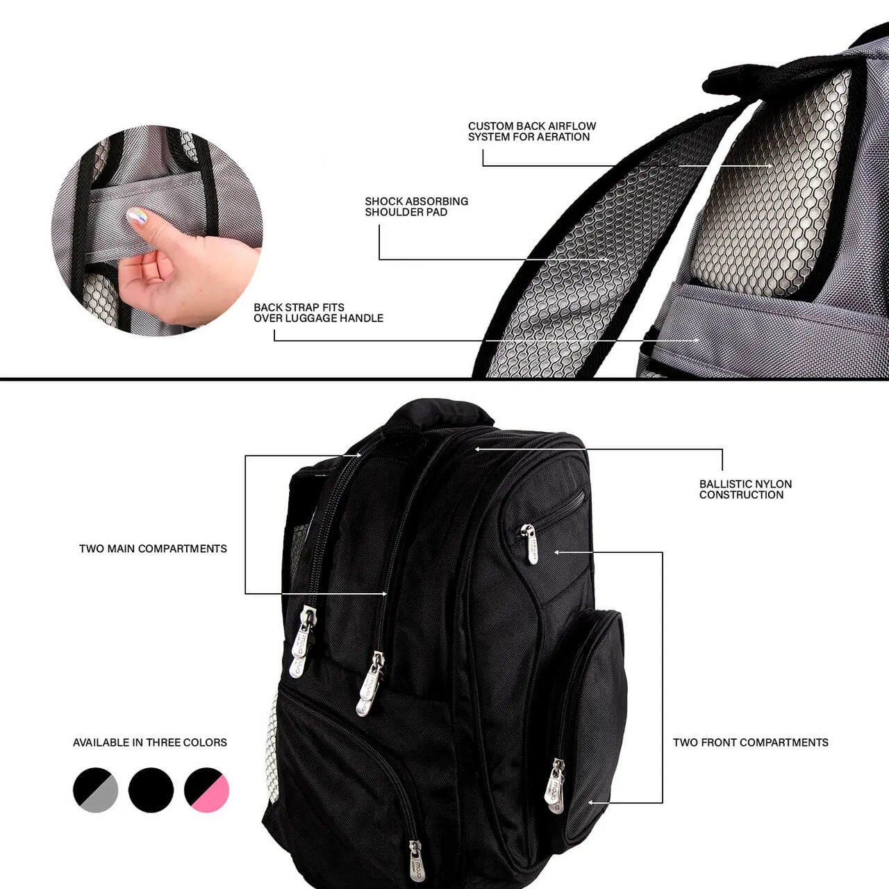 Virginia Tech Hokies Laptop Backpack in Gray