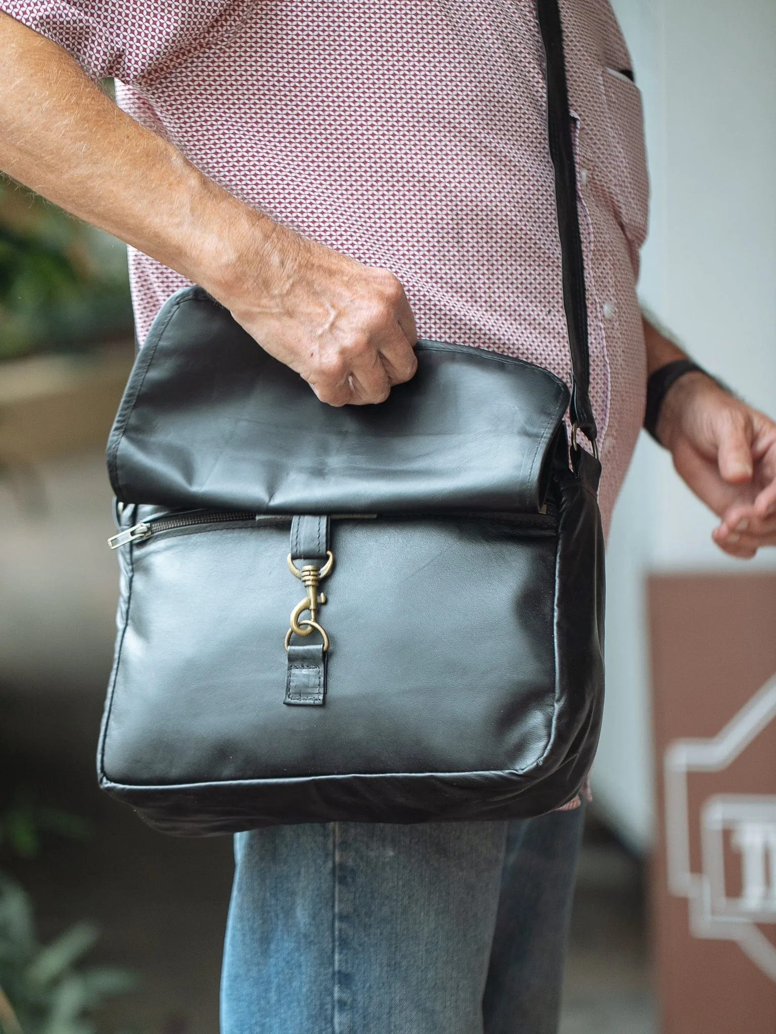 Zeuss Satchel Bag - Premium Kangaroo
