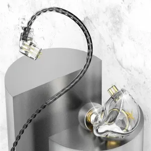 ZXT In-Ear Wired Double Earphones Clear No-Mic Dynamic DJ Monitor IEM Earbuds HIFI Music Sport Headphone